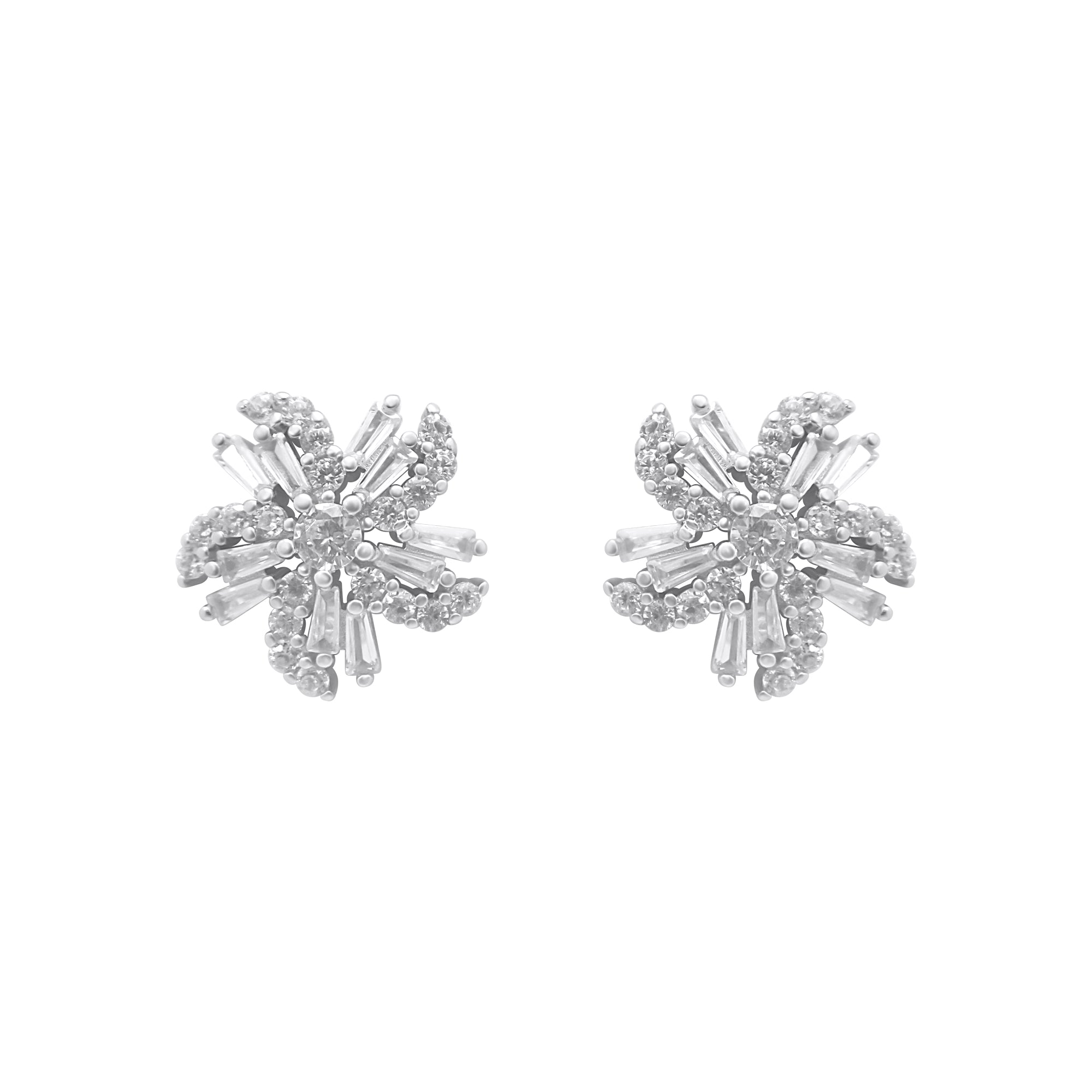 Sterling Silver Flower Earrings