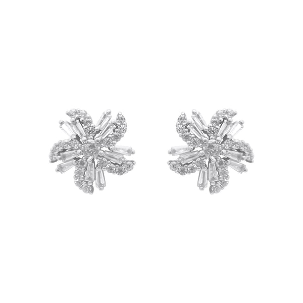 Sterling Silver Flower Earrings