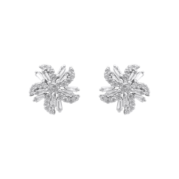 Sterling Silver Flower Earrings