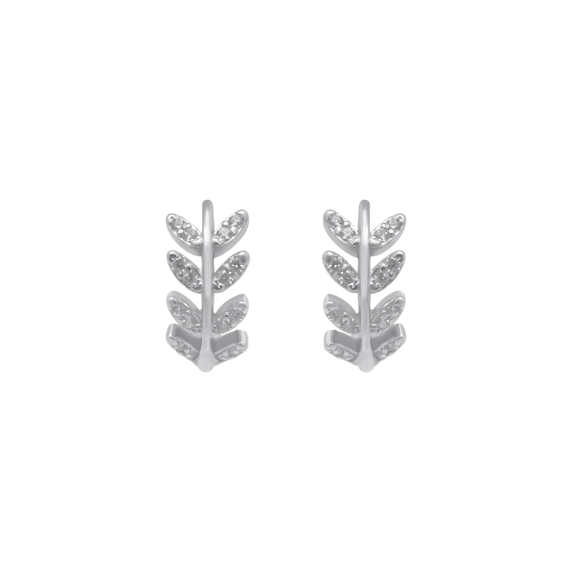 Sterling Silver Leaf Earrings