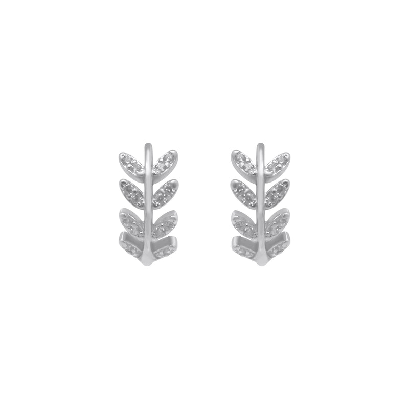 Sterling Silver Leaf Earrings