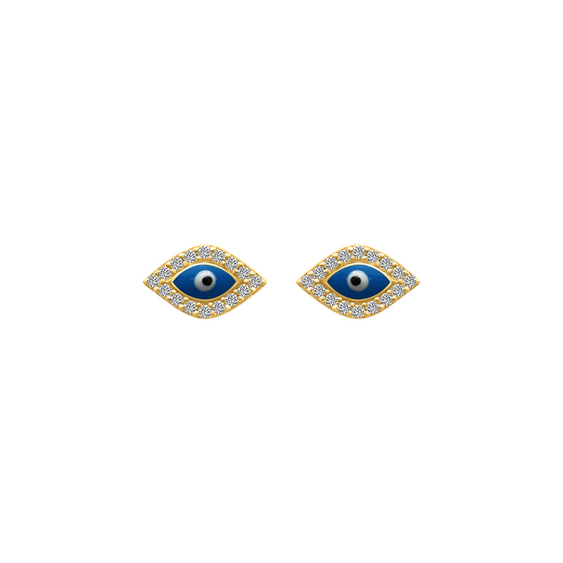 Sterling Silver Evil Eye Stud Earrings