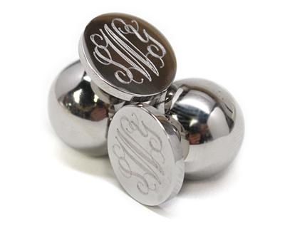 Stainless Steel Engravable Circle Earrings with Back Ball - Atlanta Jewelers Supply