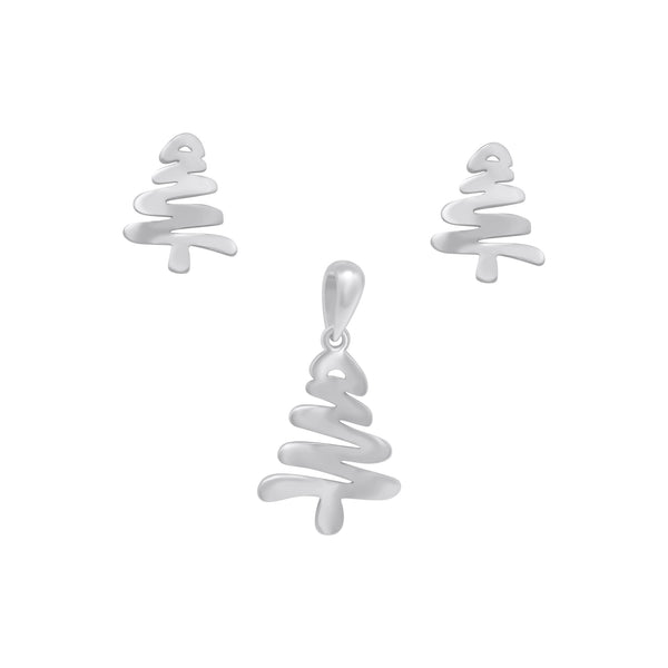 Sterling Silver Tree Earring/Pendant Set