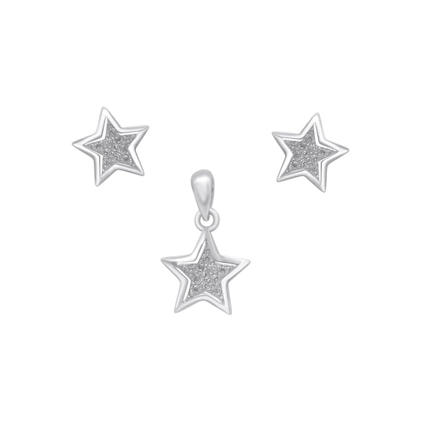Sterling Silver Star Earring/Pendant Set