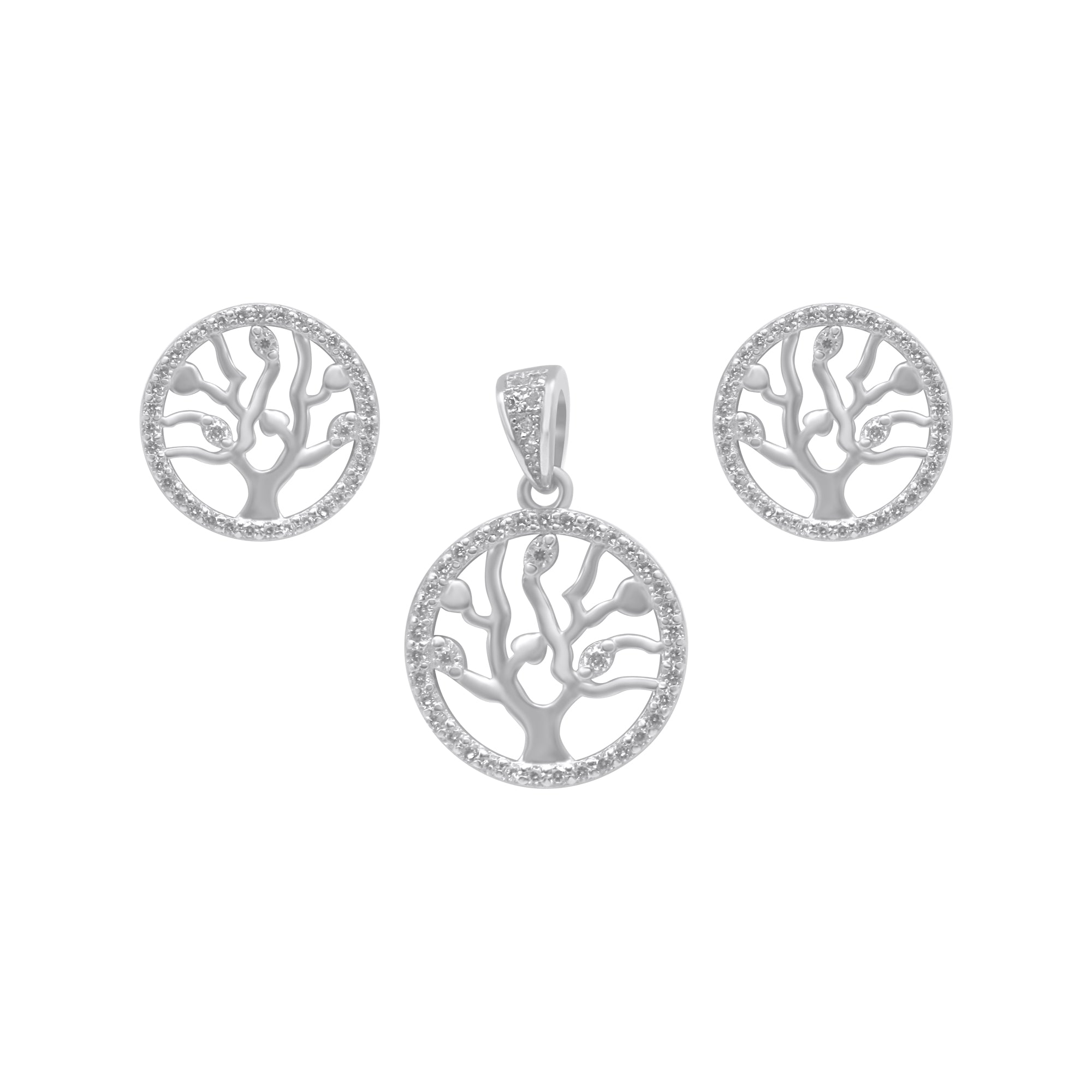 Sterling Silver Tree of Life Earring/Pendant Set