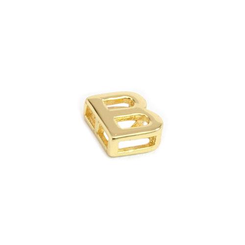 Sterling Silver Gold Colored 0.3 (8 Mm) Letter Bs. Elegantly Display Names, Initials Or Words For A Classy Accessory. - Atlanta Jewelers Supply