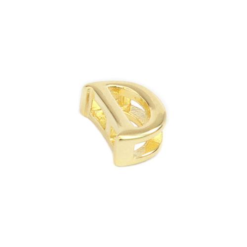 Sterling Silver Gold Colored 0.3 (8 Mm) Letter Ds. Elegantly Display Names, Initials Or Words For A Classy Accessory. - Atlanta Jewelers Supply