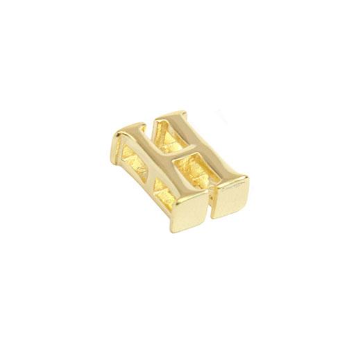 Sterling Silver Gold Colored 0.3 (8 Mm) Letter Hs. Elegantly Display Names, Initials Or Words For A Classy Accessory. - Atlanta Jewelers Supply