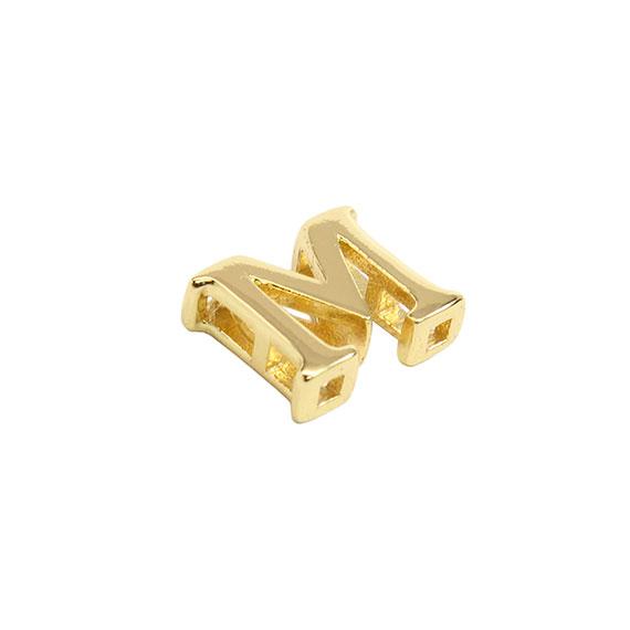 Sterling Silver Gold Colored 0.3 (8 Mm) Letter Ms. Elegantly Display Names, Initials Or Words For A Classy Accessory. - Atlanta Jewelers Supply