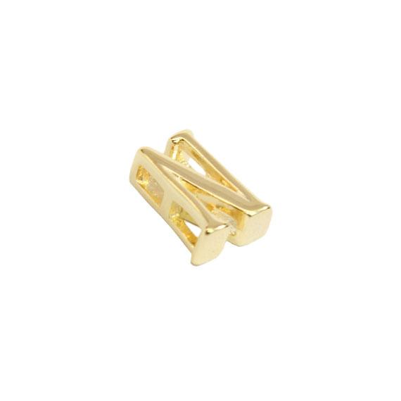 Sterling Silver Gold Colored 0.3 (8 Mm) Letter Ns. Elegantly Display Names, Initials Or Words For A Classy Accessory. - Atlanta Jewelers Supply