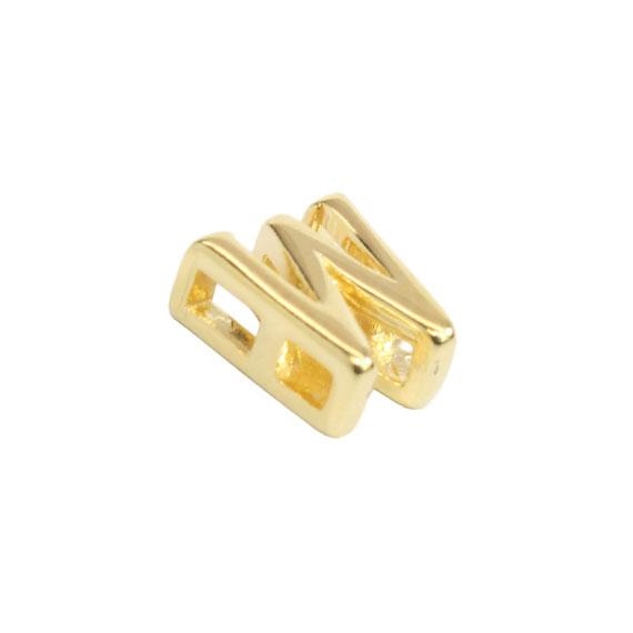 Sterling Silver Gold Colored 0.3 (8 Mm) Letter Ws. Elegantly Display Names, Initials Or Words For A Classy Accessory. - Atlanta Jewelers Supply