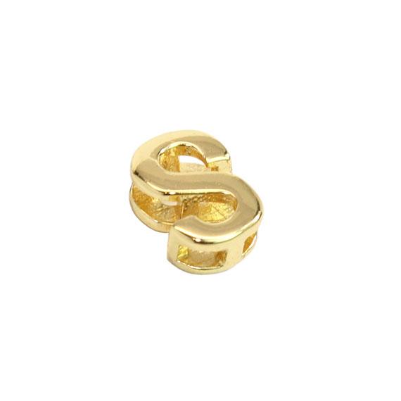 Sterling Silver Gold Colored 0.3 (8 Mm) Letter Ss. Elegantly Display Names, Initials Or Words For A Classy Accessory. - Atlanta Jewelers Supply