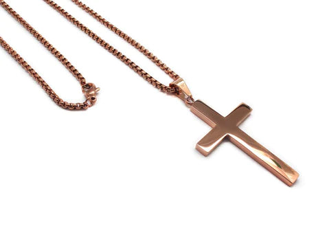 Stainless Steel Men's Engravable Cross Necklace