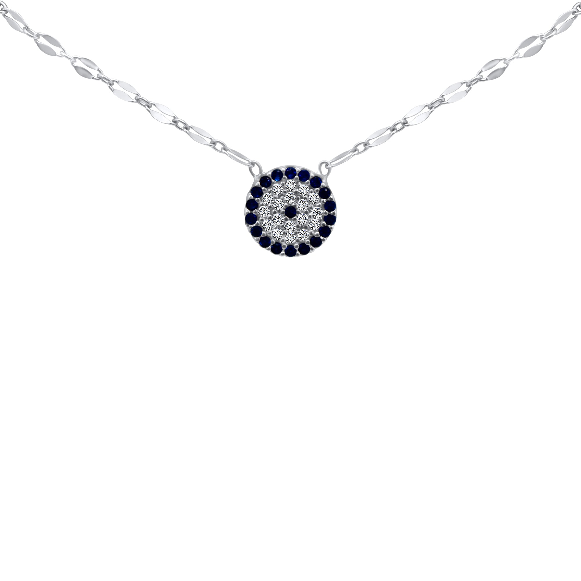 Sterling Silver Evil Eye Lana Chain Necklace