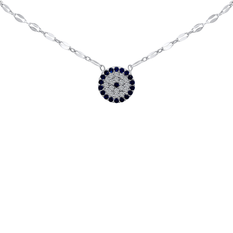 Sterling Silver Evil Eye Lana Chain Necklace