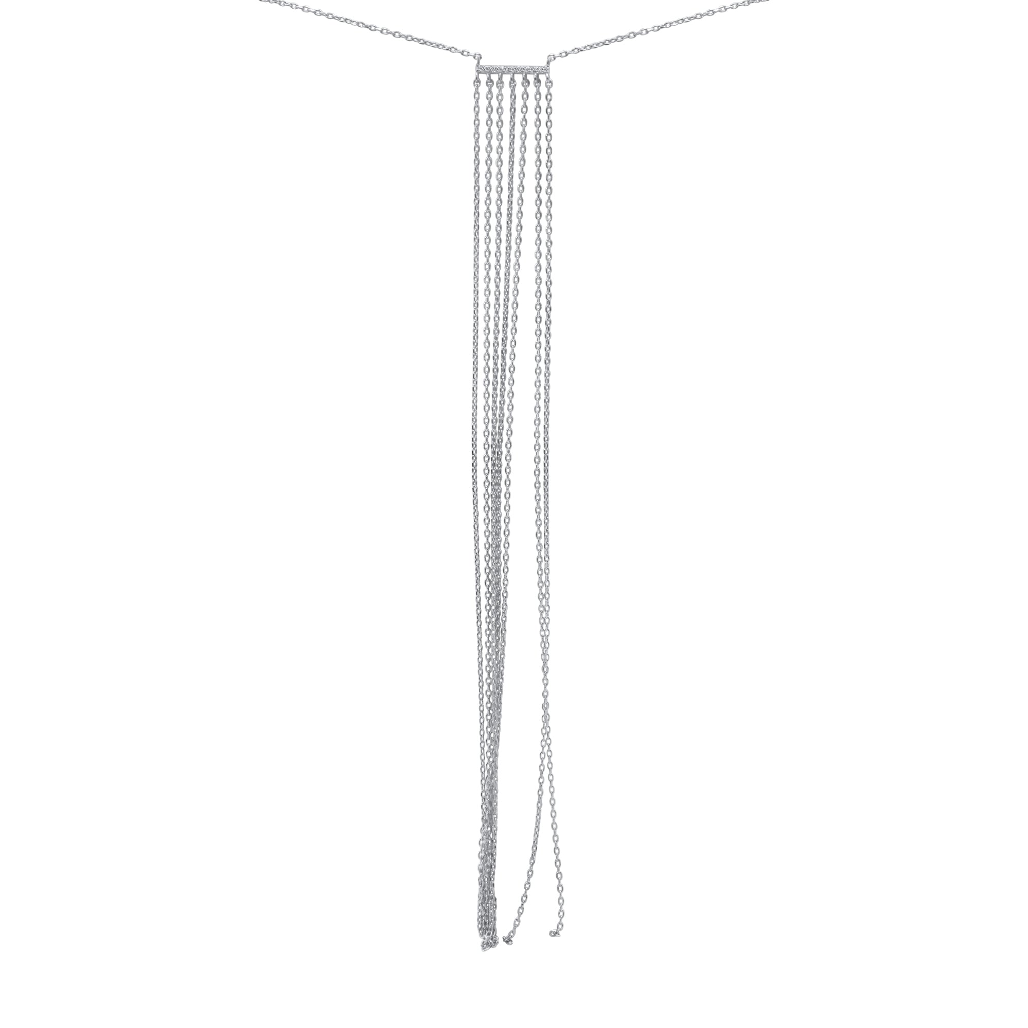 Sterling Silver Long Tassel Necklace