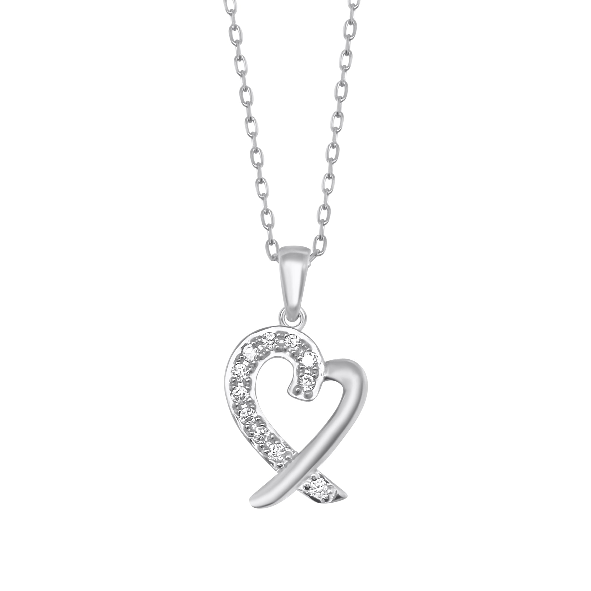 Sterling Silver Heart Shaped Necklace