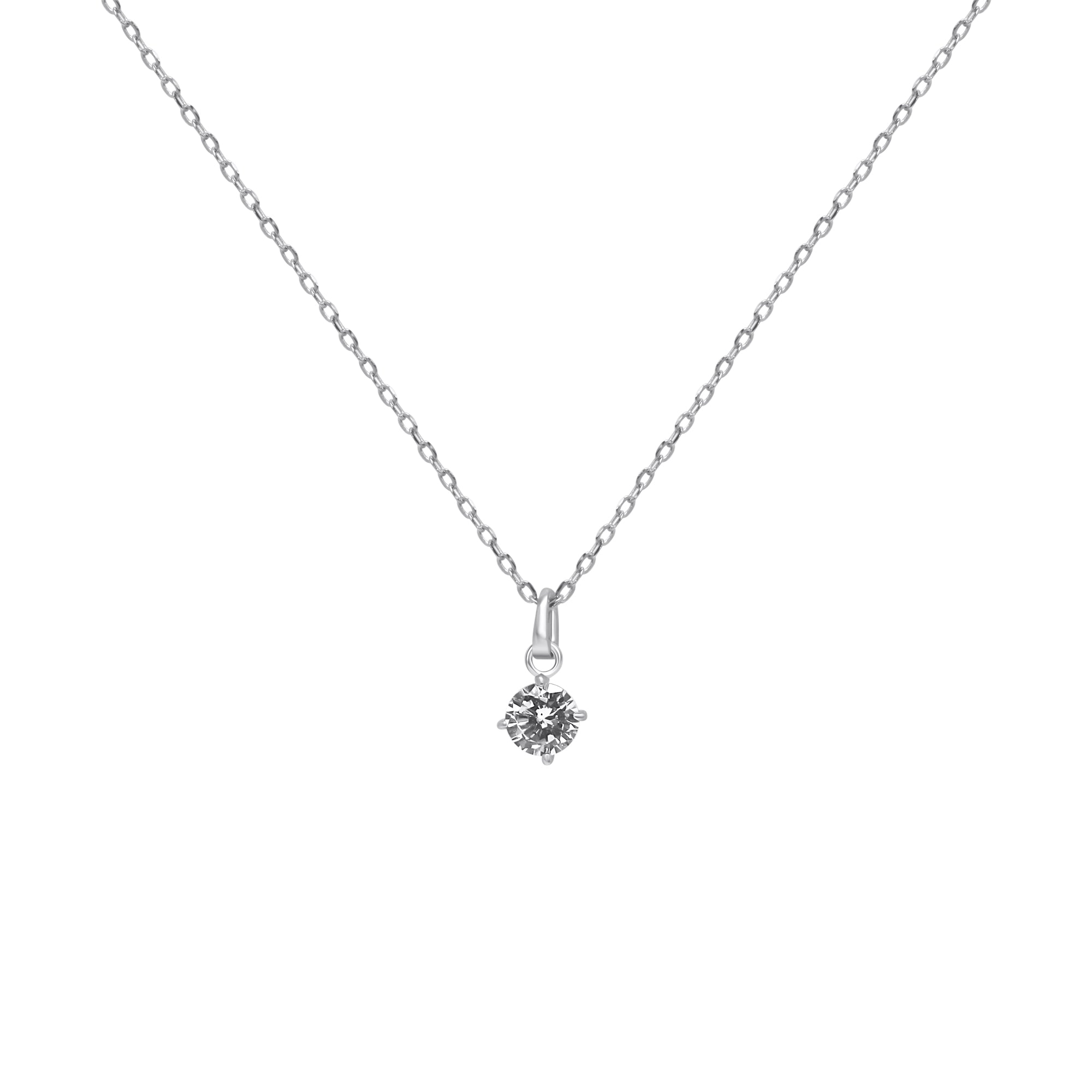 Sterling Silver CZ Necklace