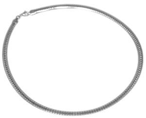 Stainless Steel Flat Omega Necklace With Lobster Clasp - Atlanta Jewelers Supply