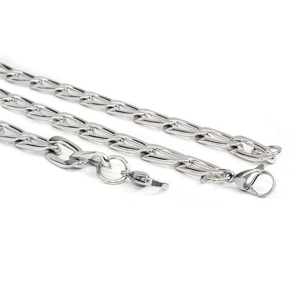 Stainless Steel Silver Colored 24 Figuro Chain Necklace. Easily Paired With Other Jewelry. - Atlanta Jewelers Supply