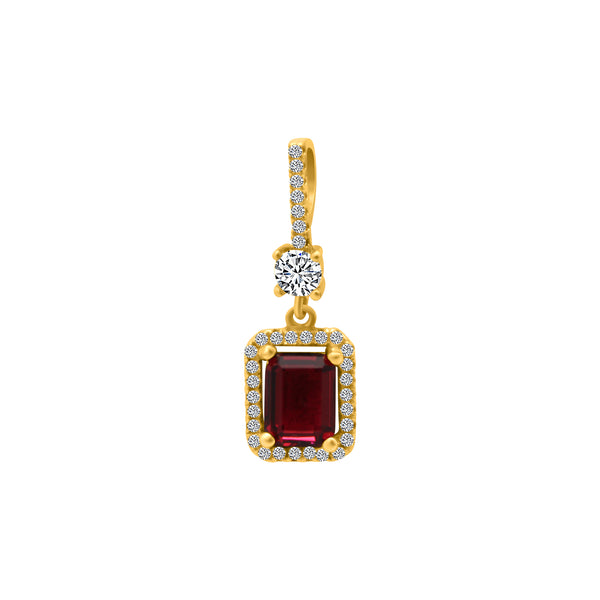 Sterling Silver Dangling Rectangle Pendant
