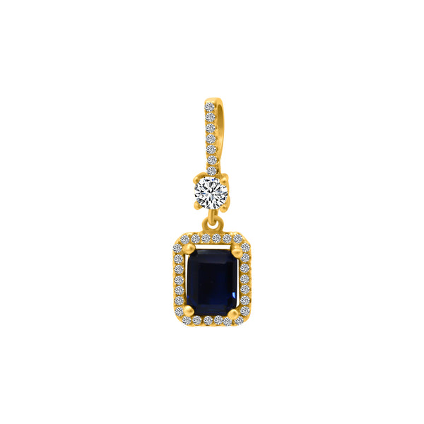 Sterling Silver Dangling Rectangle Pendant