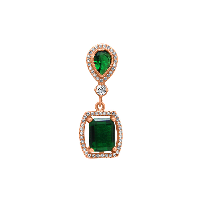 Teardrop With Floating Rectangle Pendant