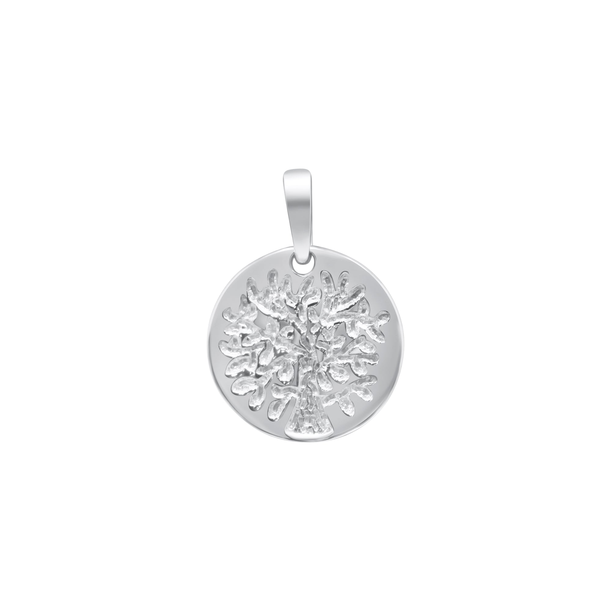 Sterling Silver Circle Tree Of Life Pendant