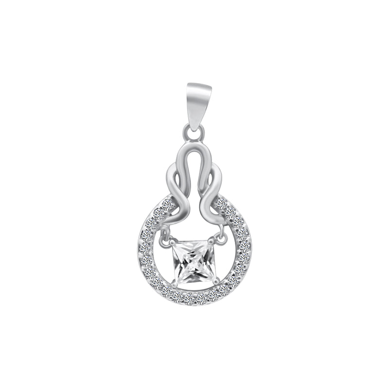 Sterling Silver CZ Pendant