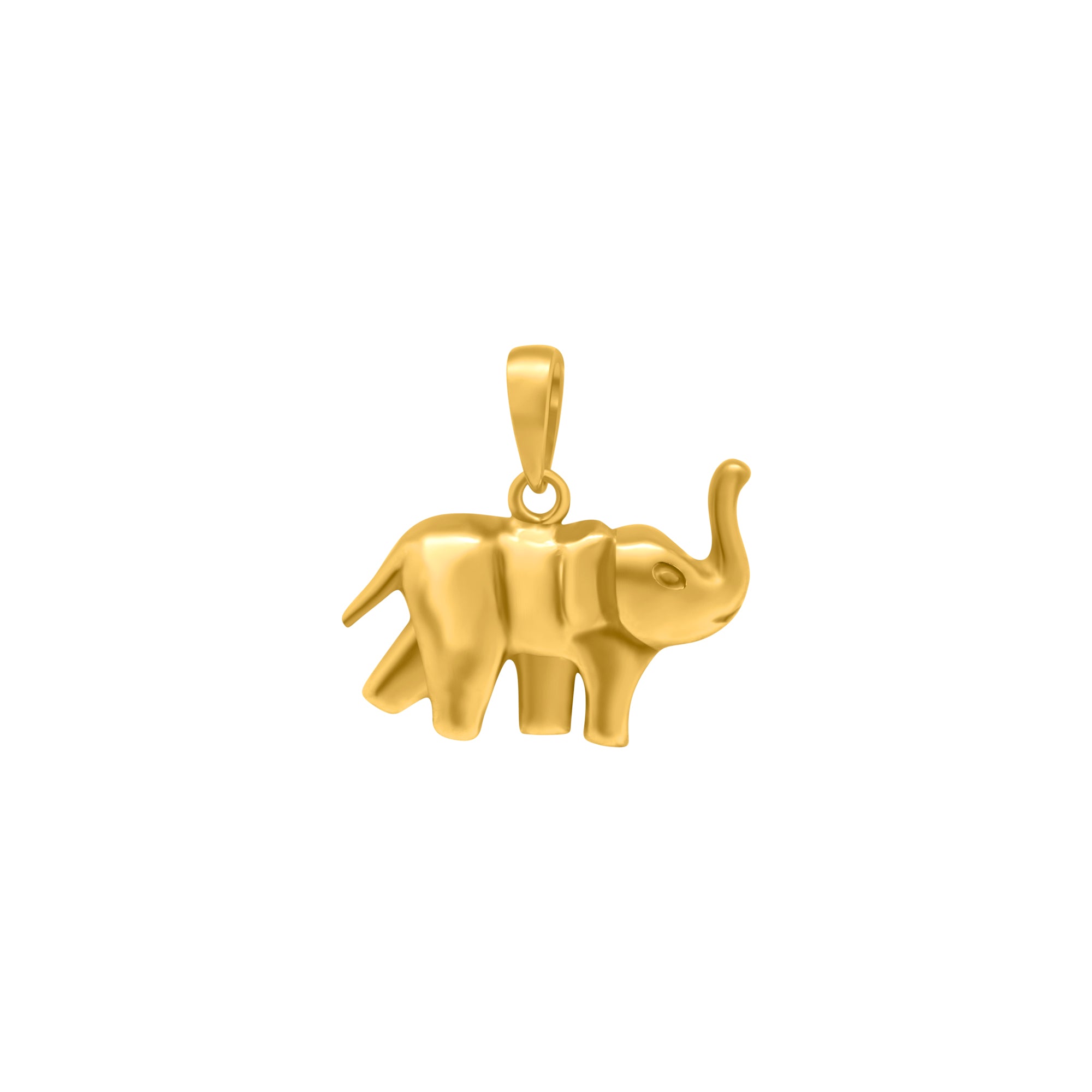 Sterling Silver Elephant Pendant (Silver & Gold)