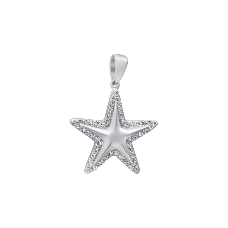 Sterling Silver Star Fish Pendant
