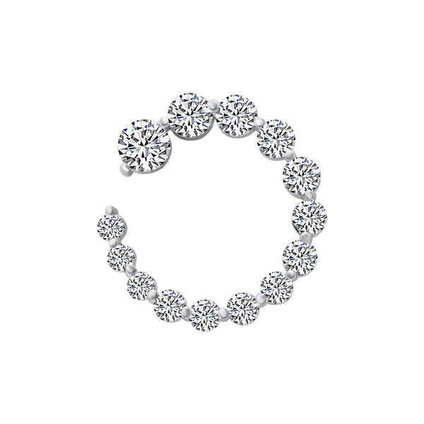 Sterling Silver CZ Swirl Pendant