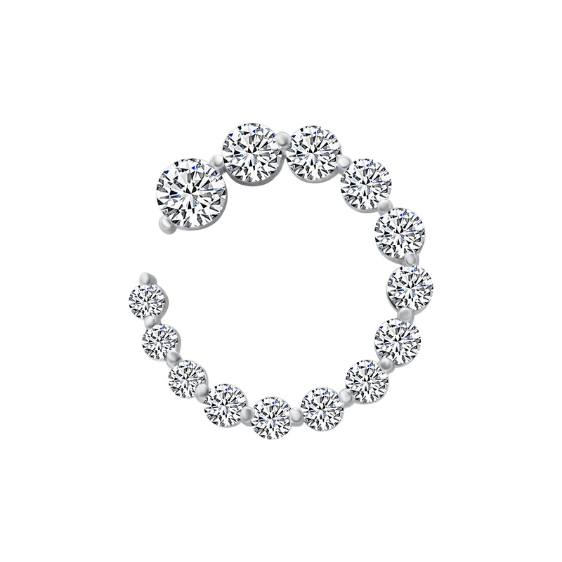 Sterling Silver CZ Swirl Pendant