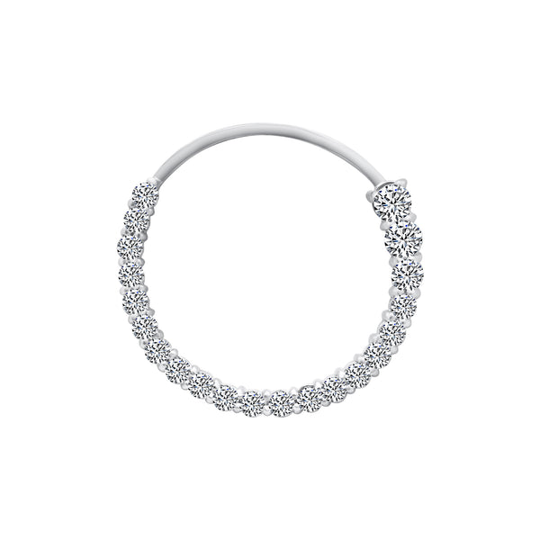 Sterling Silver Circle CZ Pendant
