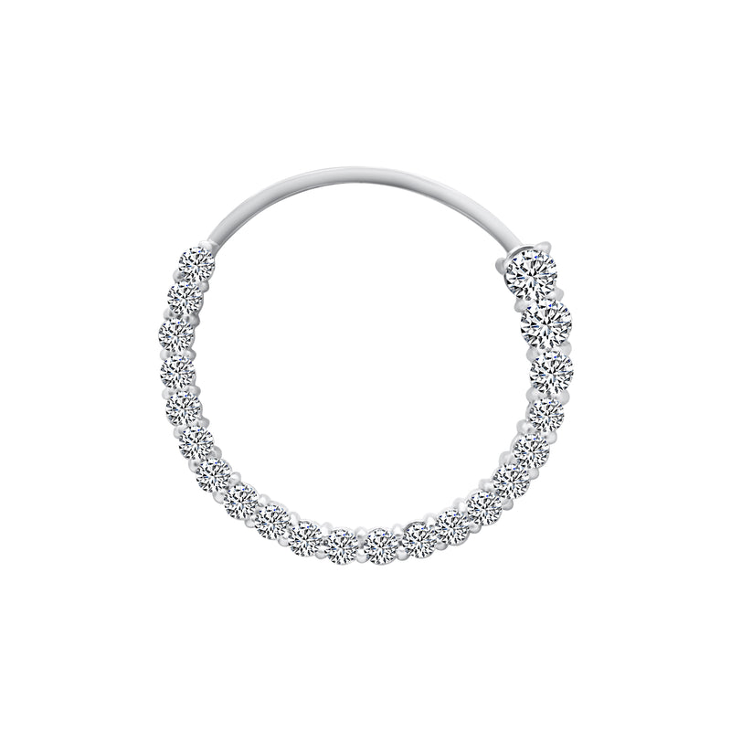 Sterling Silver Circle CZ Pendant