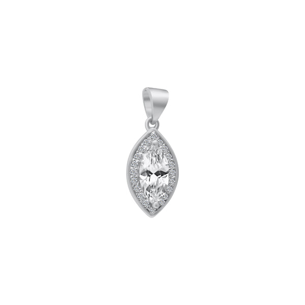 Sterling Silver Eye Shaped Pendant
