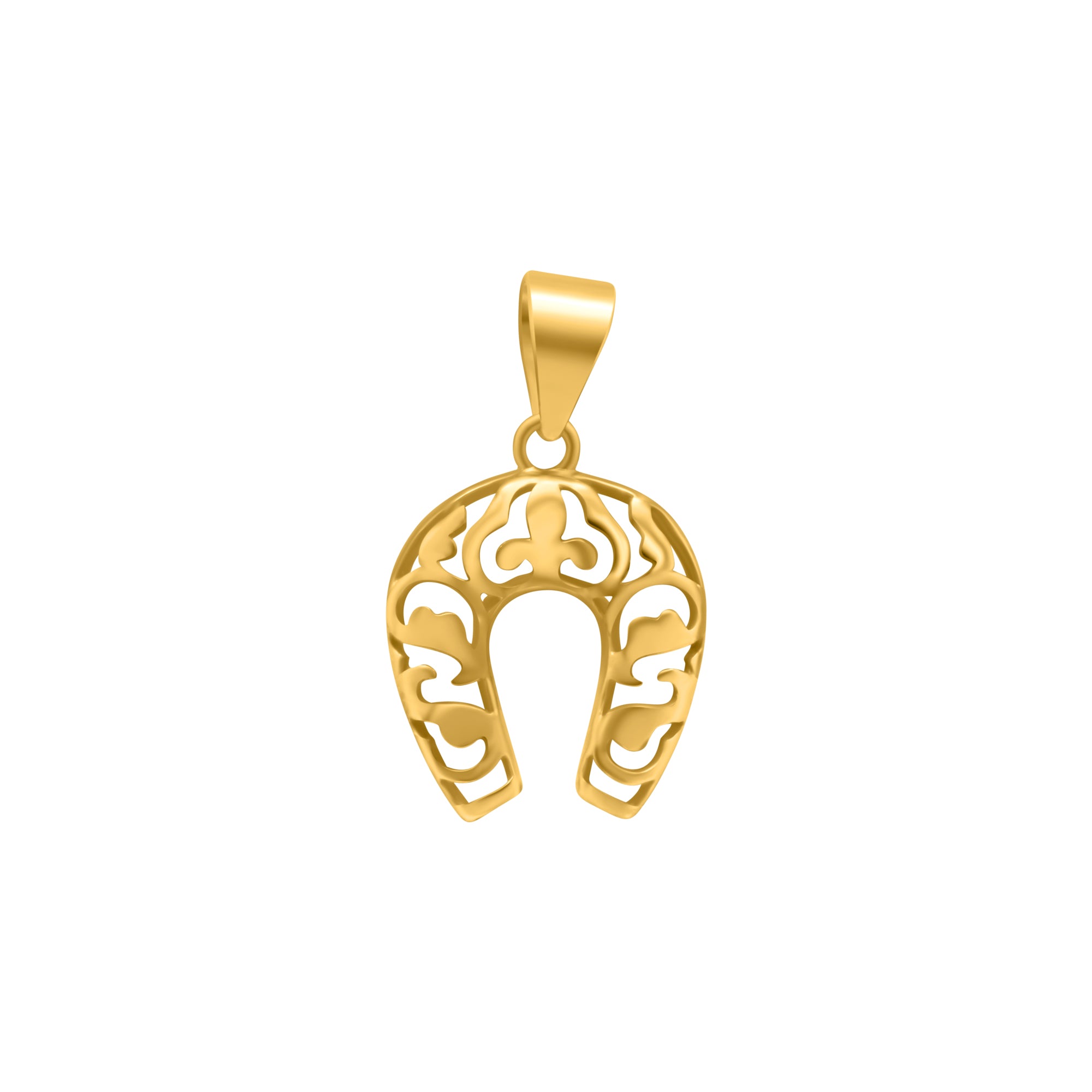 Sterling Silver Decorative Horse Shoe Pendant
