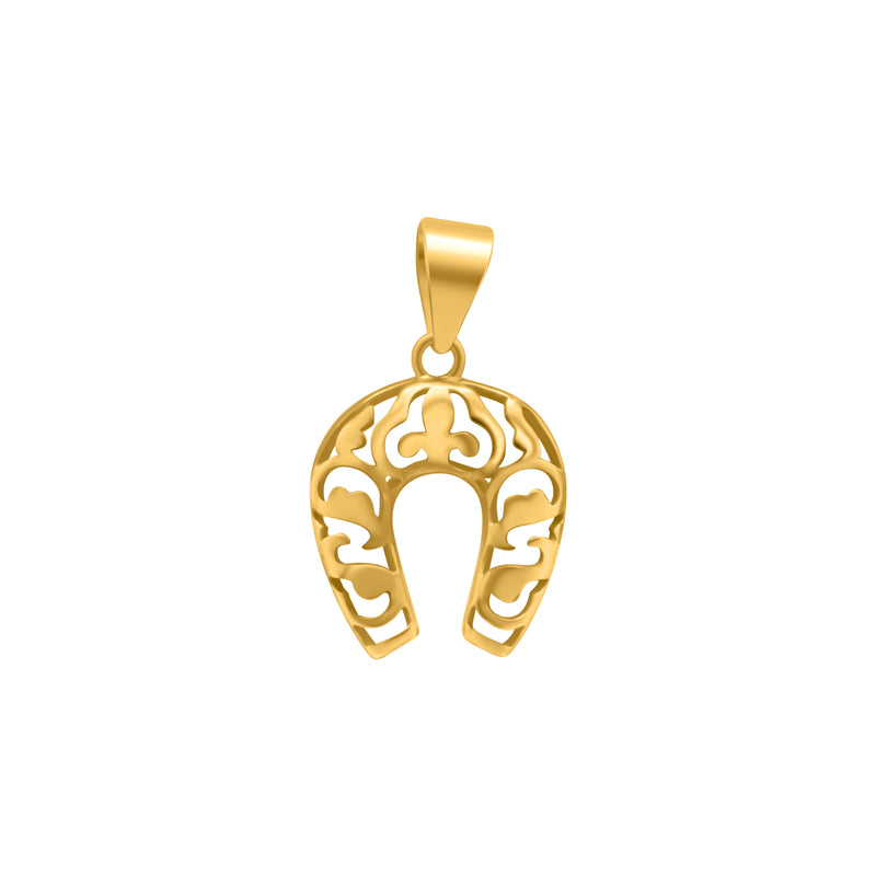 Sterling Silver Decorative Horse Shoe Pendant