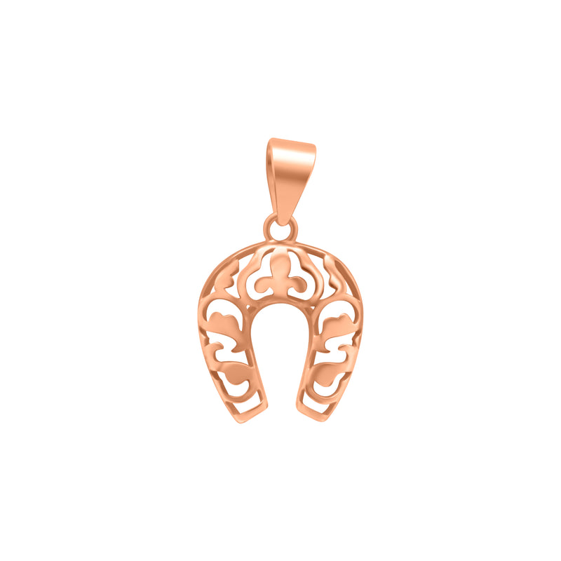 Sterling Silver Decorative Horse Shoe Pendant