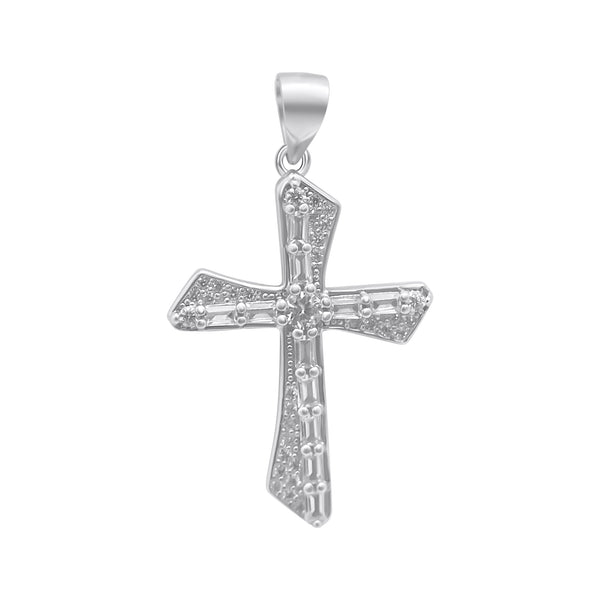 Sterling Silver CZ Cross Pendant