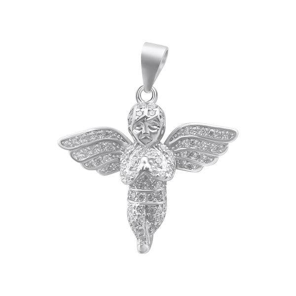 Sterling Silver 3D Angel Pendant