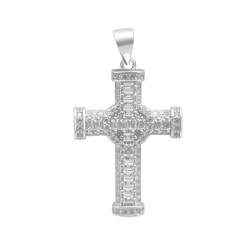 Sterling Silver Heart Cross Pendant