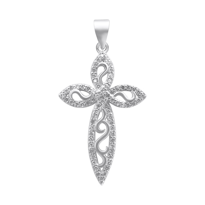 Sterling Silver Decorative Cross Pendant