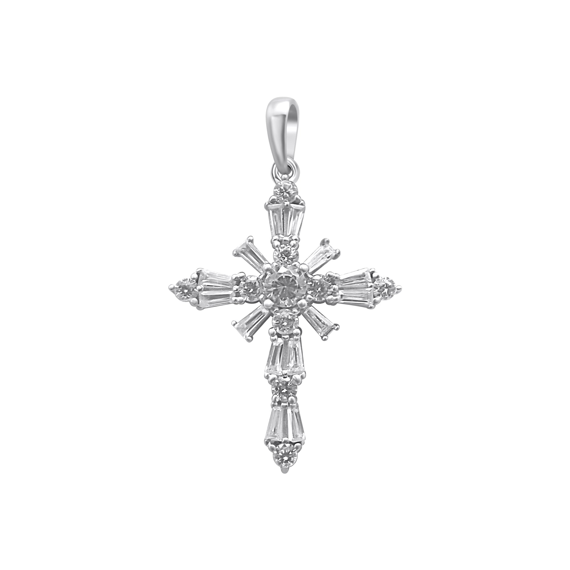 Sterling Silver Decorative Cross Pendant
