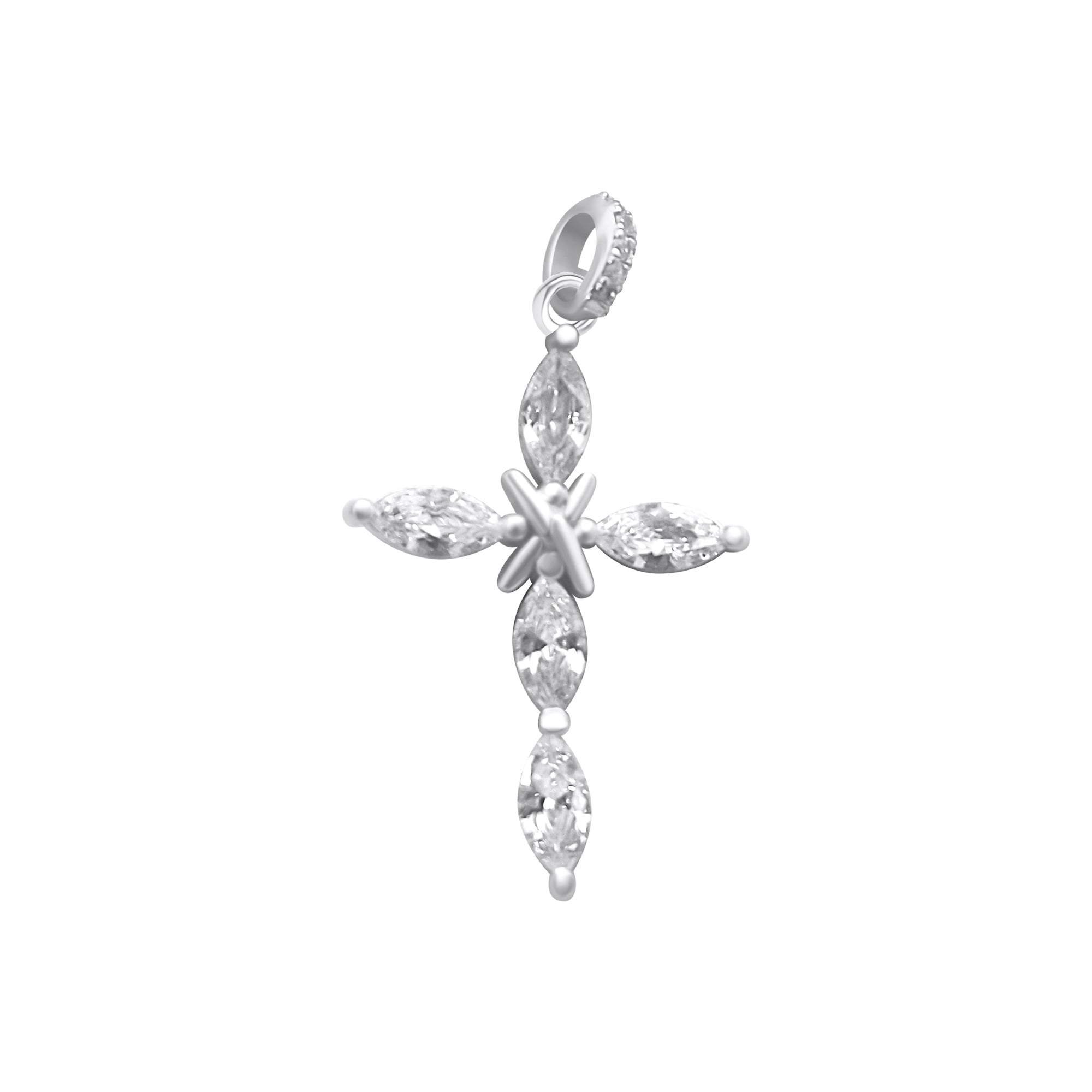 Sterling Silver Small Decorative Cross Pendant