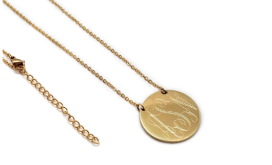 Sterling Silver 20mm Engravable Round Necklace - Atlanta Jewelers Supply