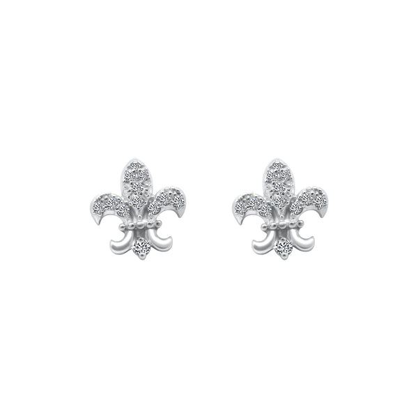 Fleur De Lis Stud Earrings