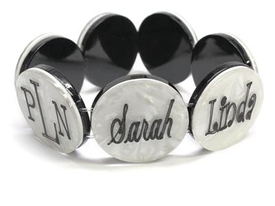 Fashion Engravable White Marble Acrylic Bracelet - Atlanta Jewelers Supply