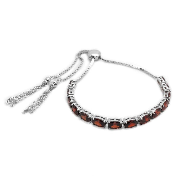 Sterling Silver Oval Bolo Adjustable Tassel Bracelet - Atlanta Jewelers Supply
